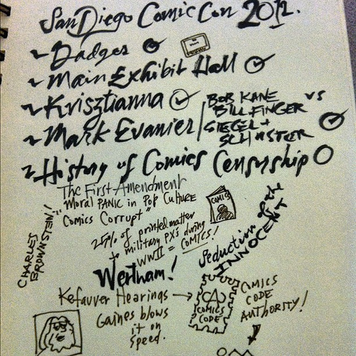 First Comic-con notes! Exhausted already.