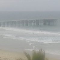 Me walking into the water at Crystal Pier